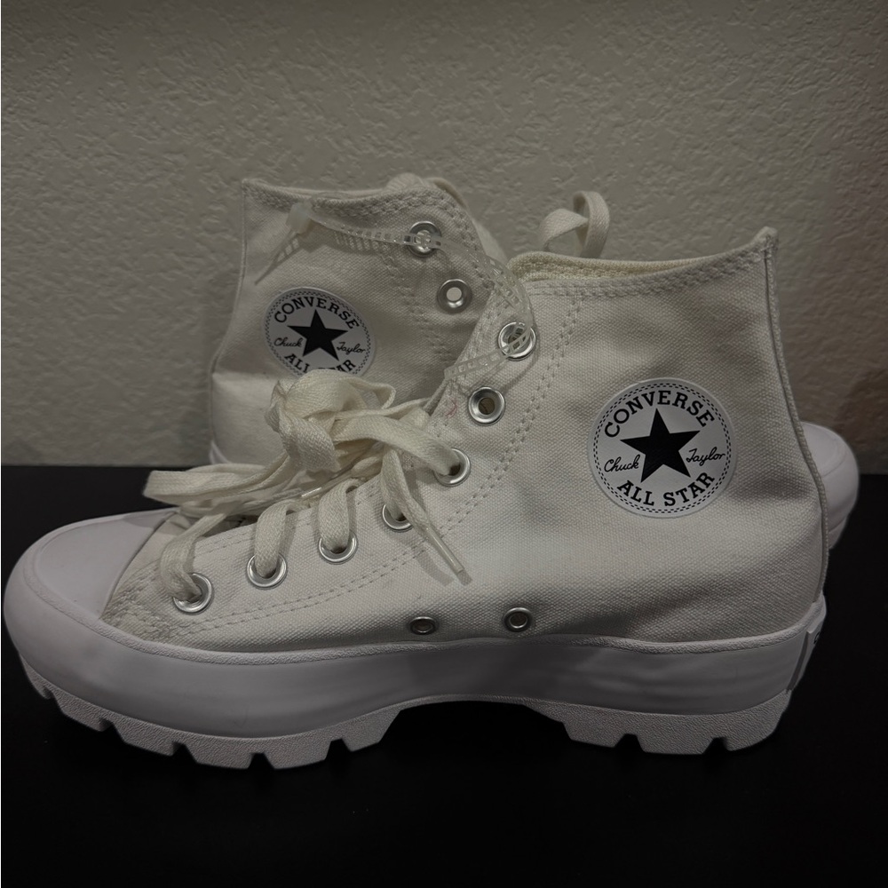 Converse All Star White Lugged High-Tops